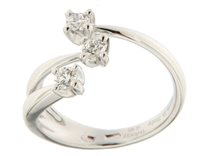 Ring Davite & Delucchi Woman in White Gold Diamante 0.40 Ct AA029732 40S - AA029732 40S